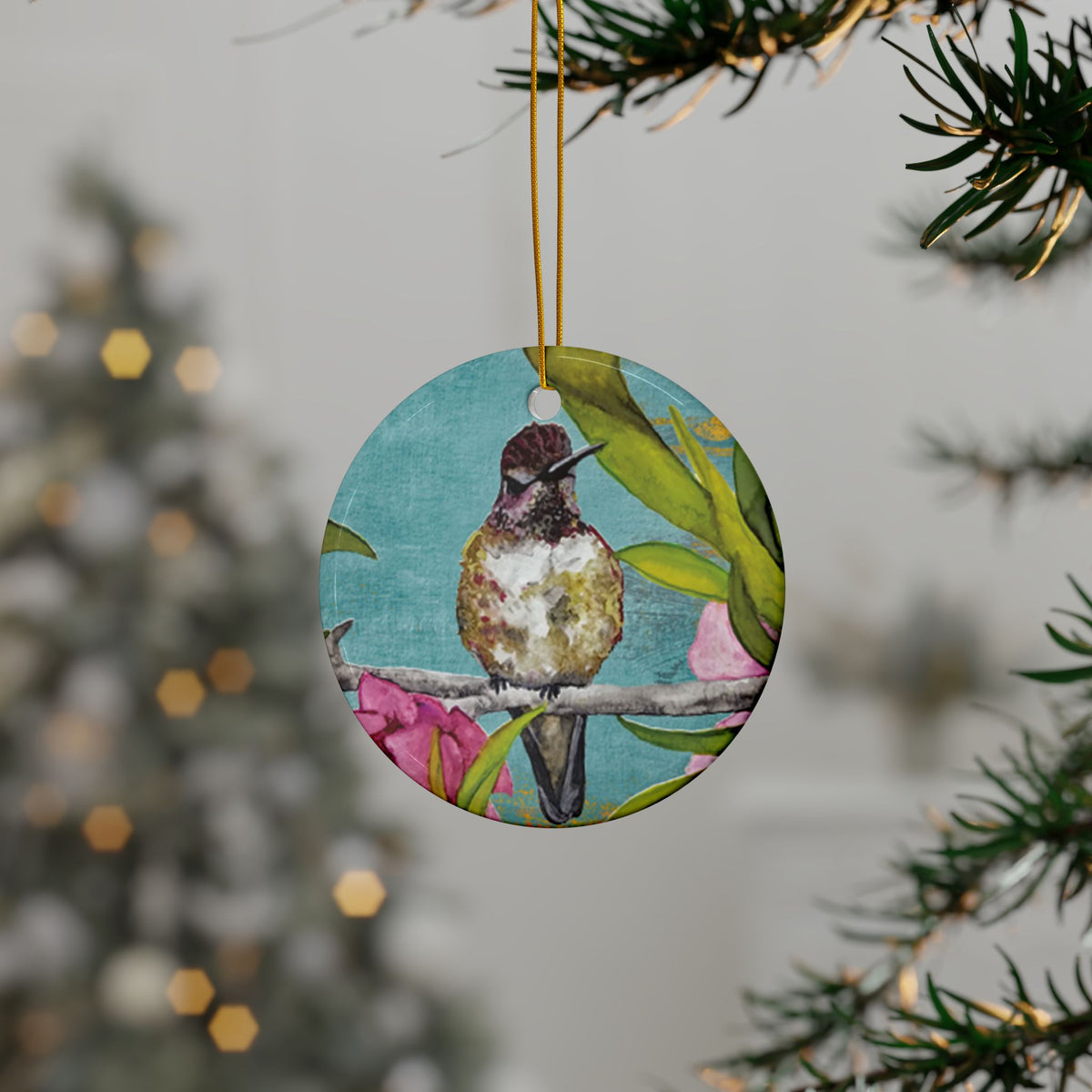 Ornament - "Ruby, the Hummingbird"