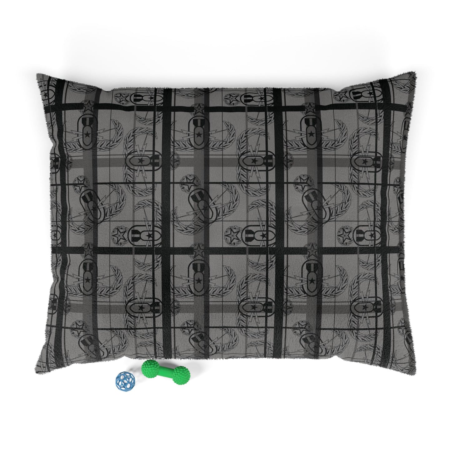 Pet Bed — "EOD Plaid" (Grey)