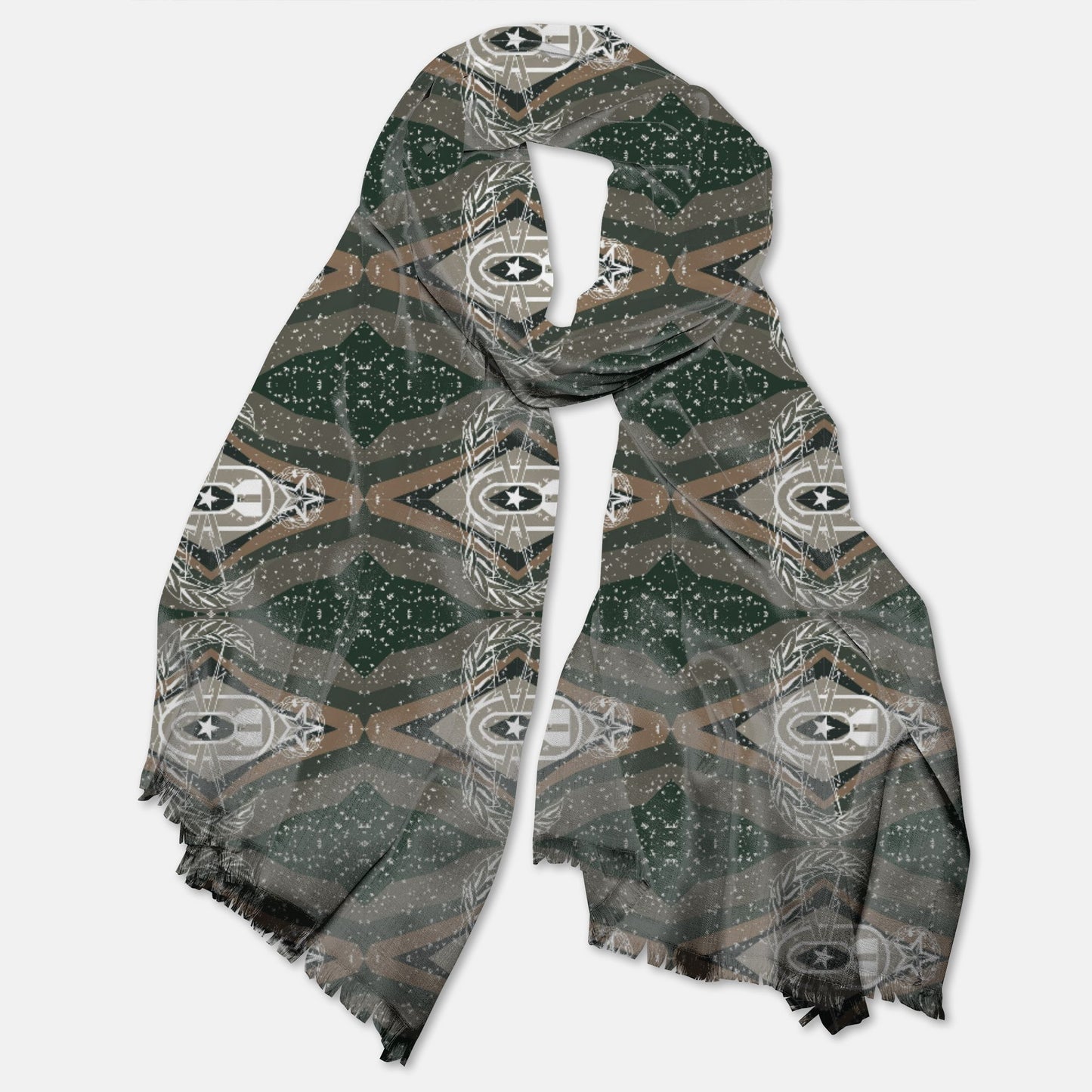 Print On Demand - Pashmina Scarf - "Mid Century Modern EOD" (Green)