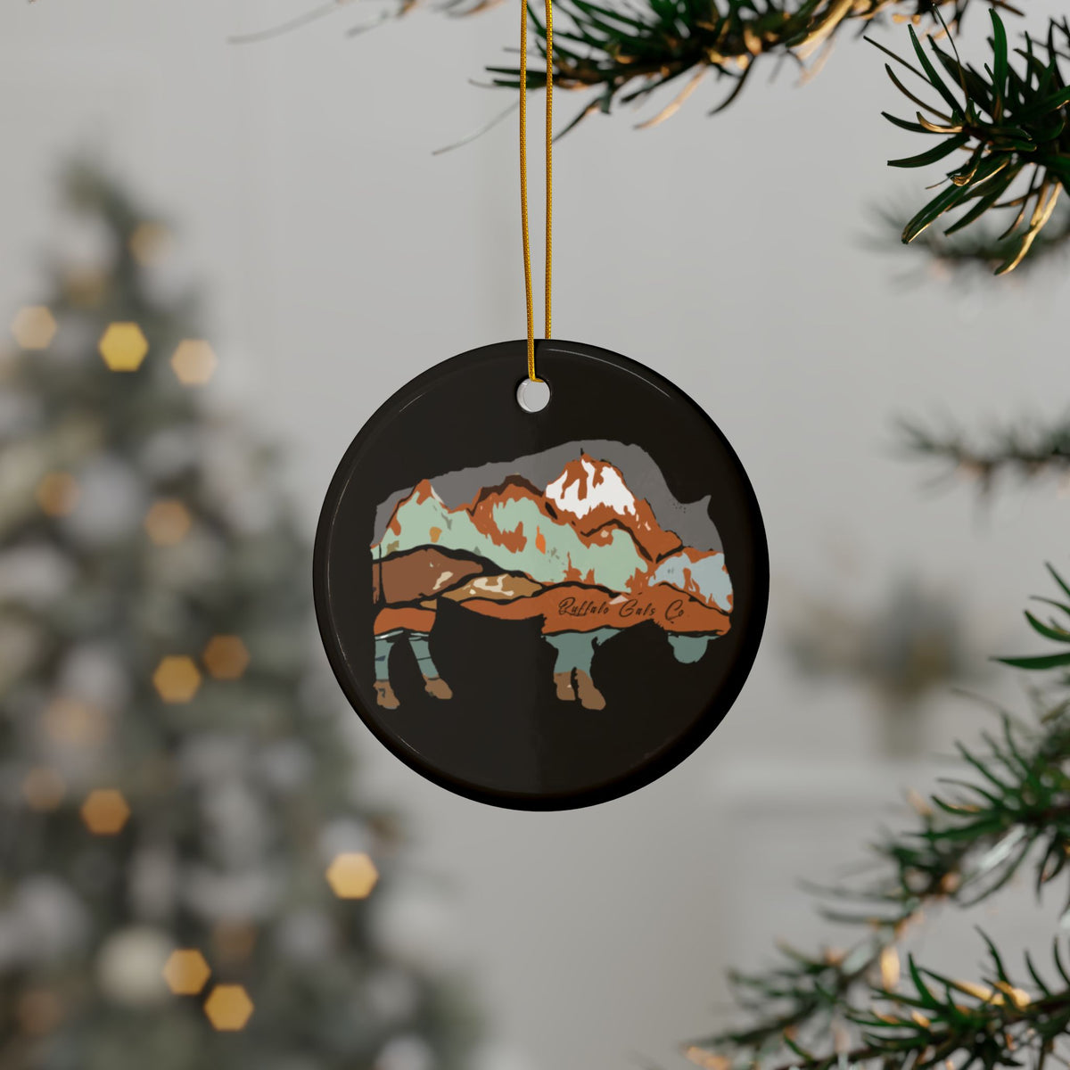 Ornament - "White Mountains Bison"