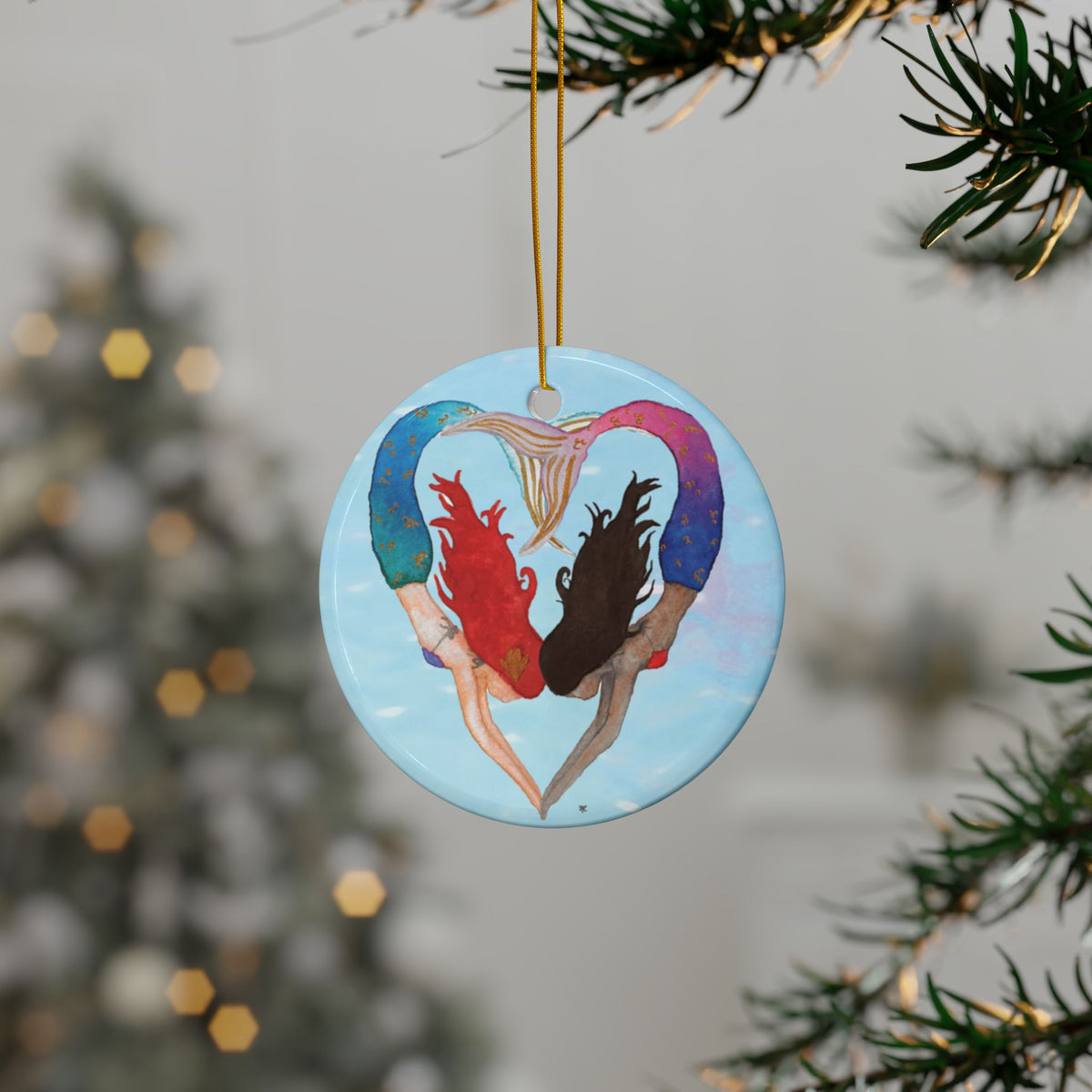 Ornament - "I Heart Mermaids"