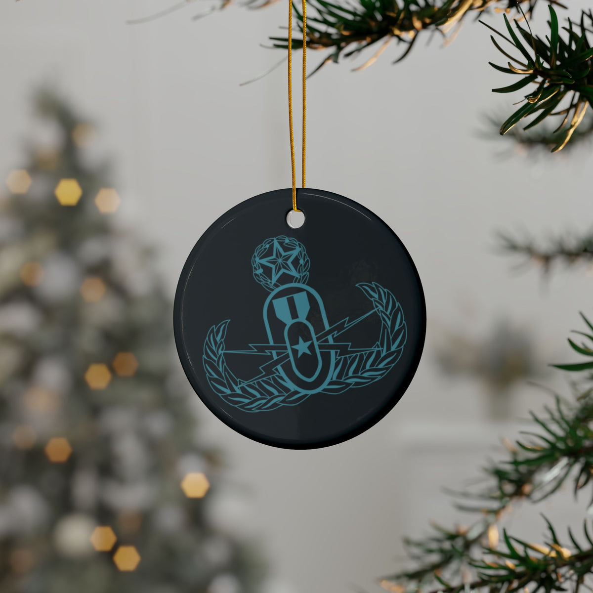 Ornament - "EOD Master Badge" (Teal)