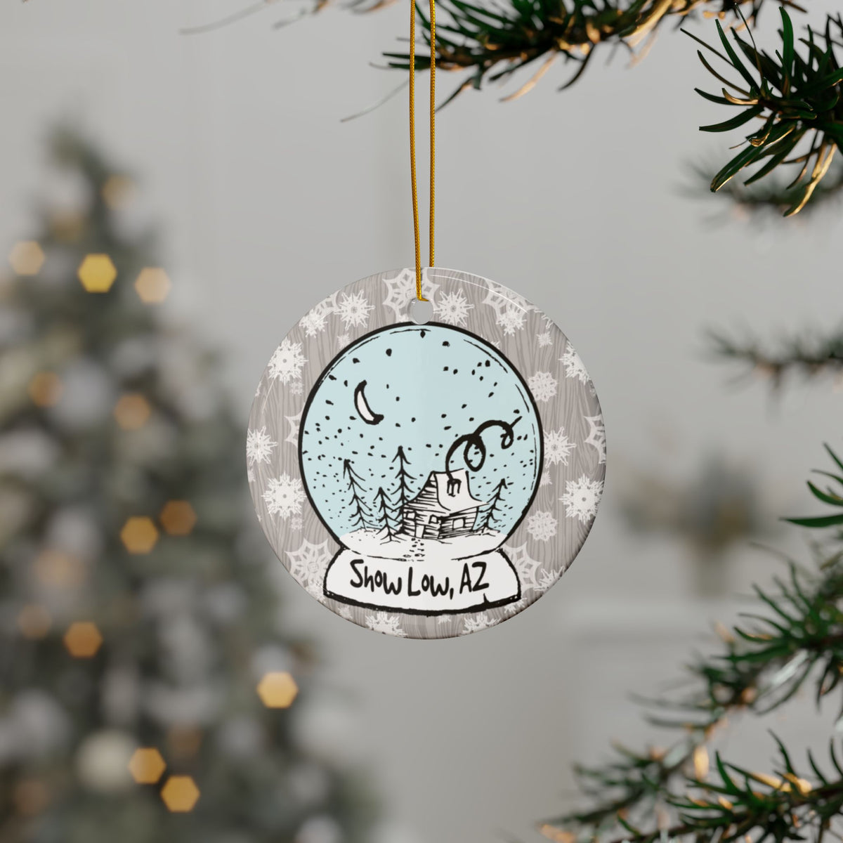 Ornament – "Snow Globe Cabin" (Show Low, AZ)