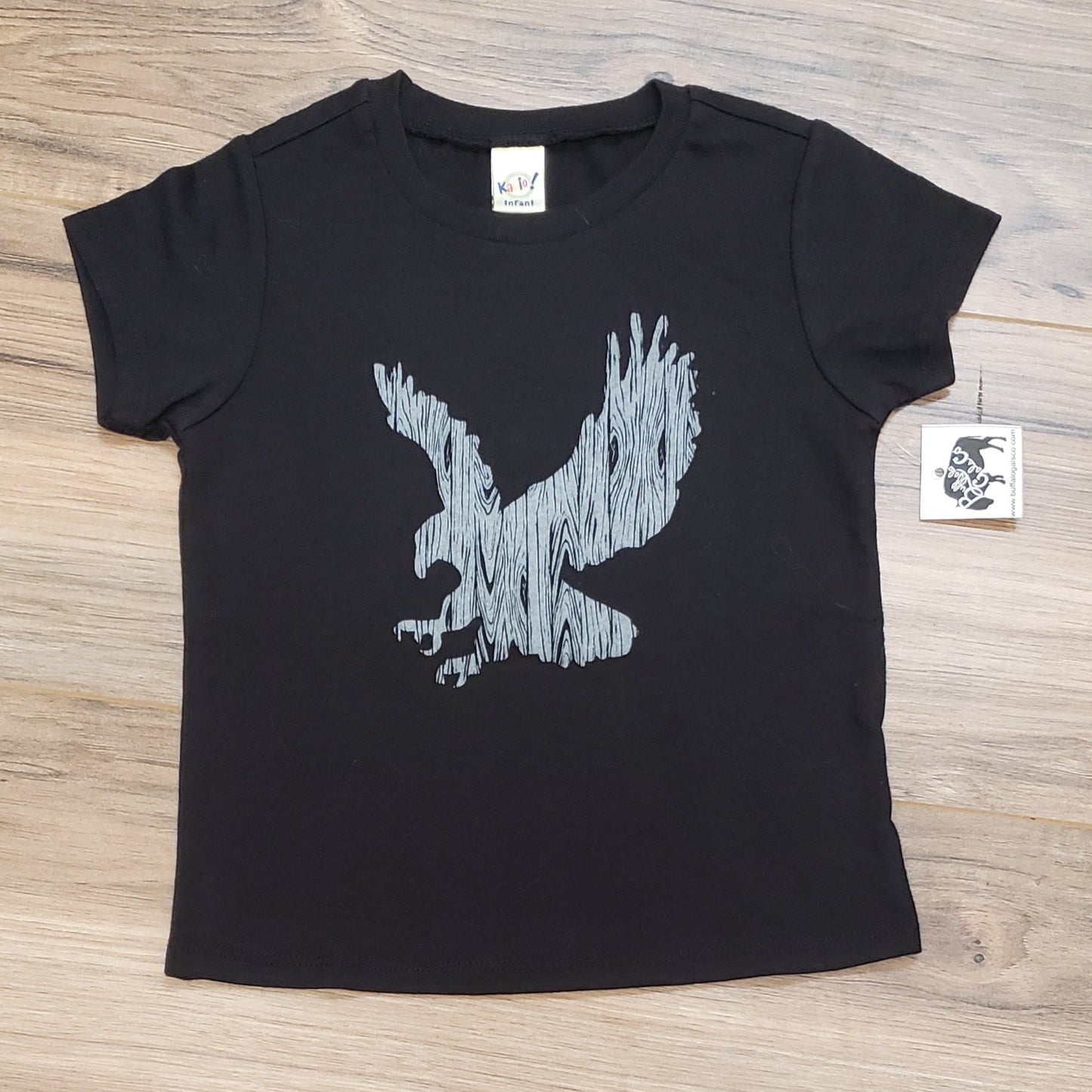 T-Shirt (Toddler) - "Wood Grain Eagle"