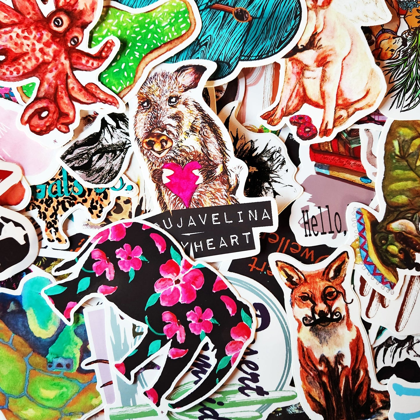 Vinyl Sticker/Decal - "Pink Petal Elephant"