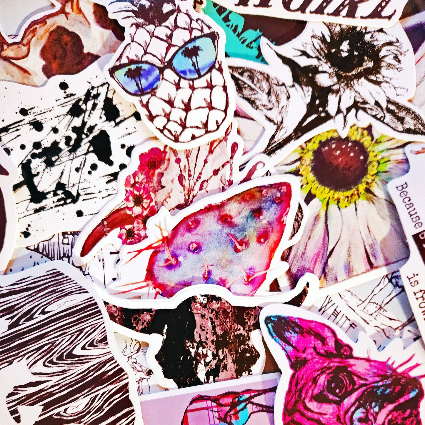 Vinyl Sticker/Decal - "Hot Pineapple in Purple"