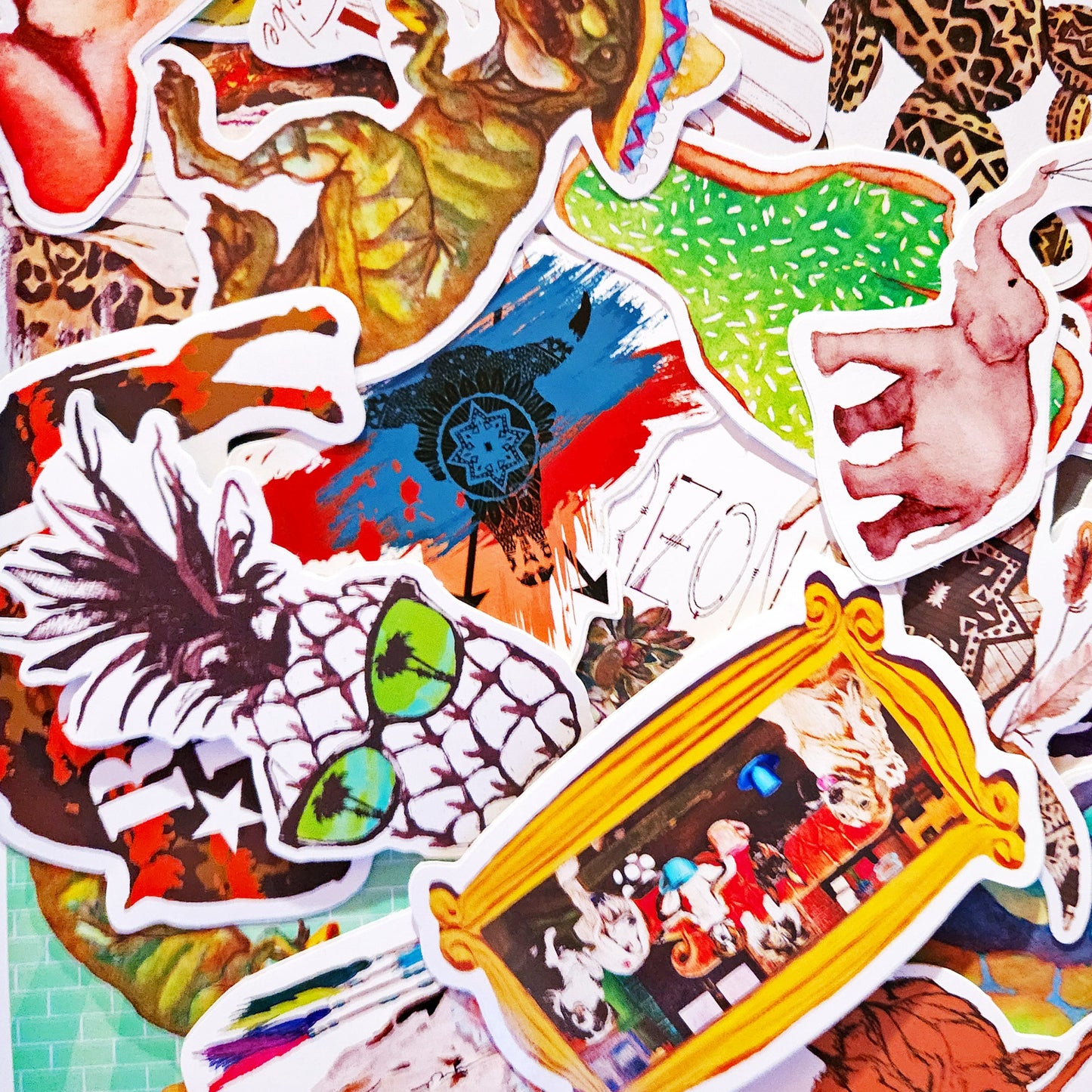 Vinyl Sticker/Decal - "Brush Strokes Skull"