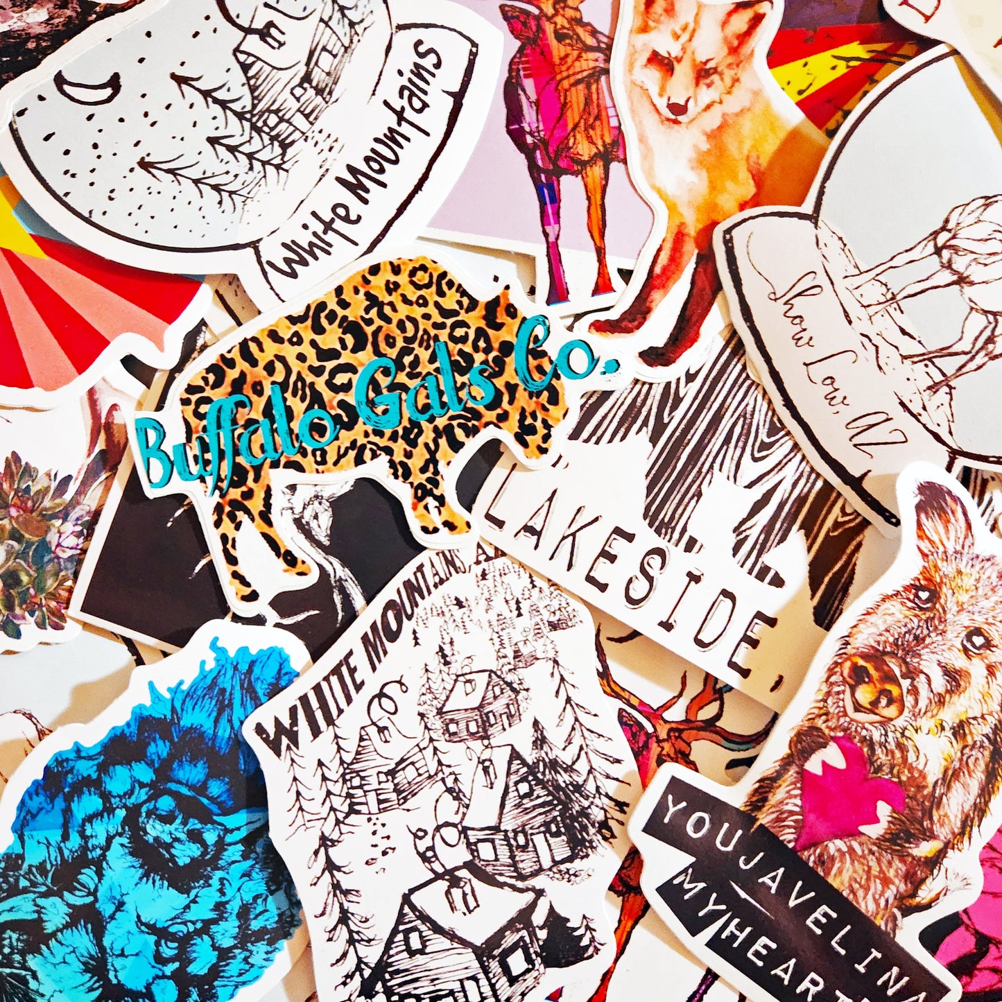 Vinyl Sticker/Decal - "White Mountains, AZ" (Cabins)
