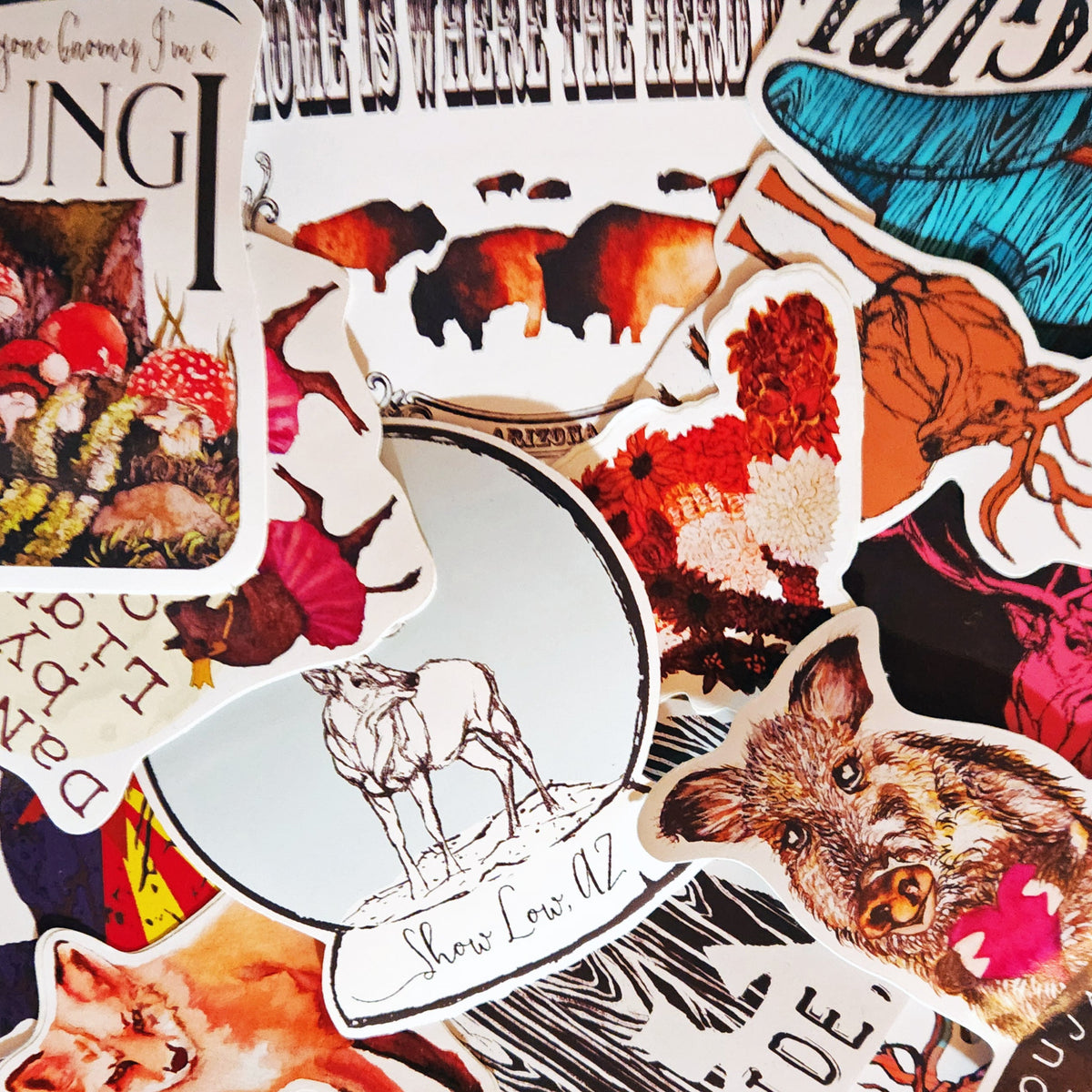 Vinyl Sticker/Decal - "Snow Globe" (Show Low, AZ Elk)