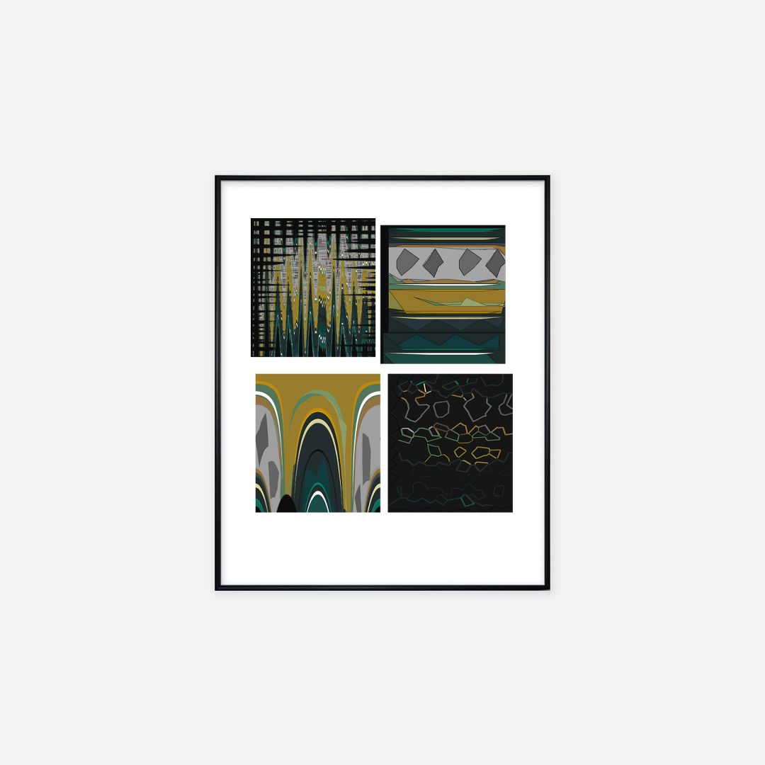 Print (16" x 20") - "Chartreuse Abstract Landscapes"