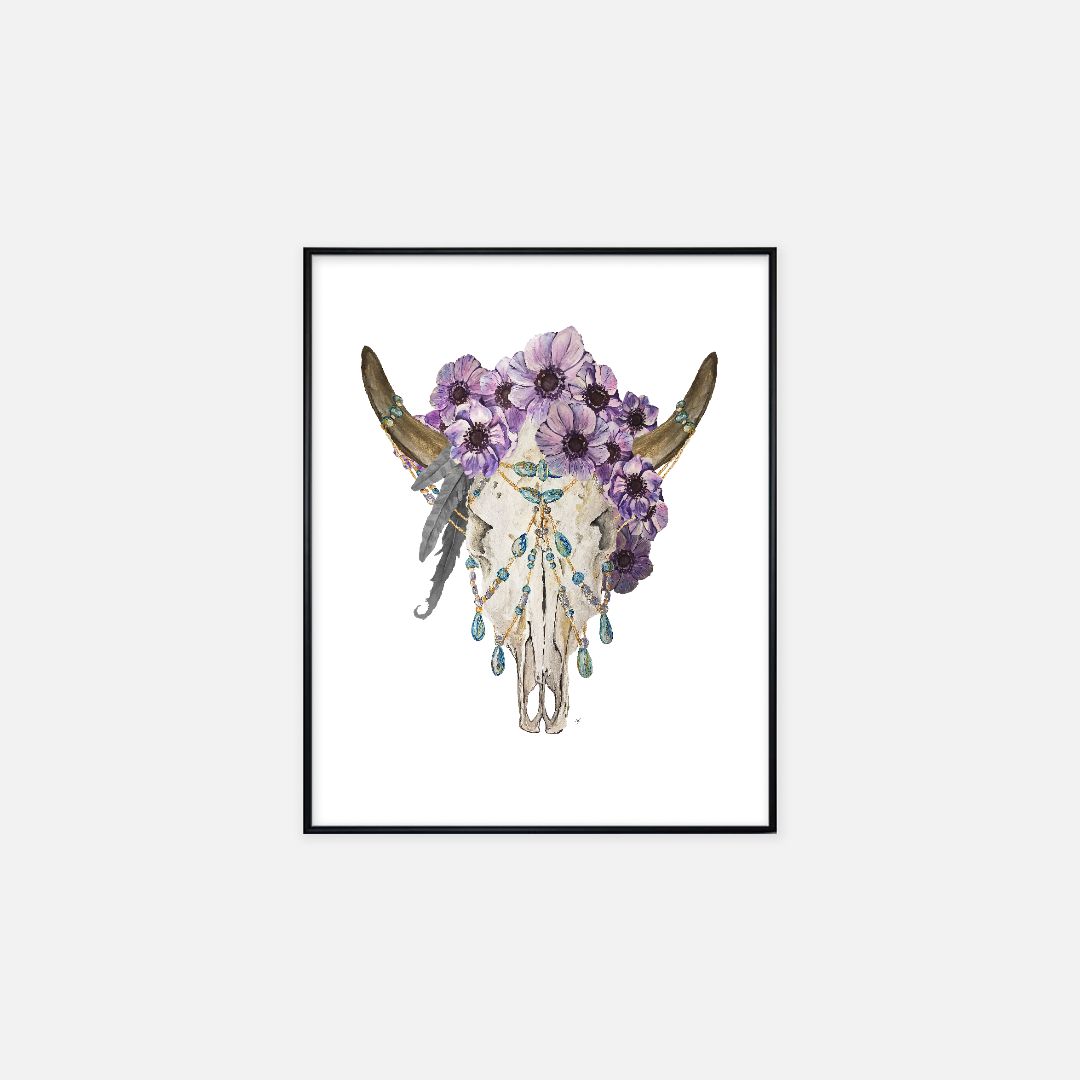 Print (16" x 20") - "Bohemian Skull"