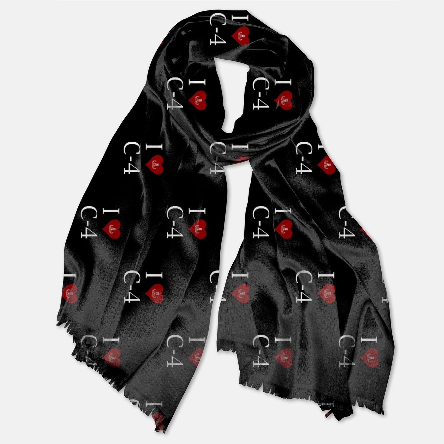 Print On Demand - Pashmina Scarf - "I Heart C-4"