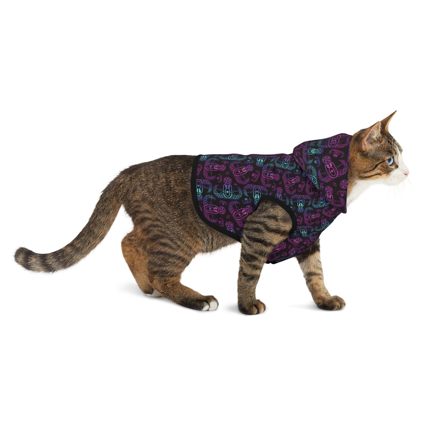 Print On Demand - Pet Hoodie — "EOD BOMBre" (Pink/Turquoise/Purple)
