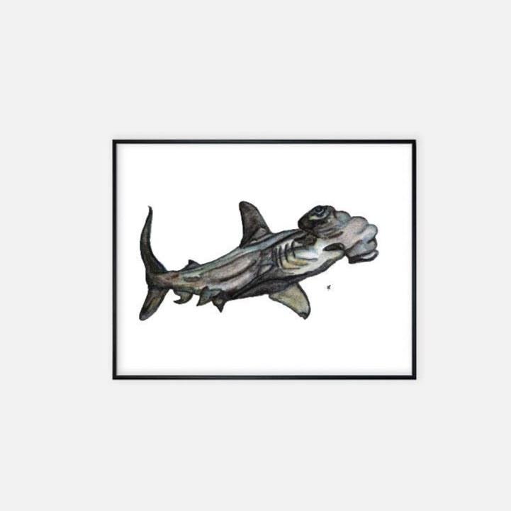 Print (11" x 14") - "Hammerhead Shark"