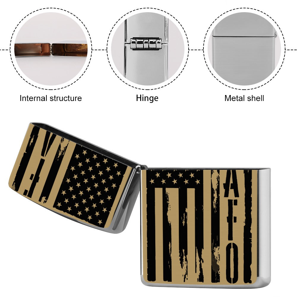Lighter Casing - "FAFO Vertical American Flag" (Desert)