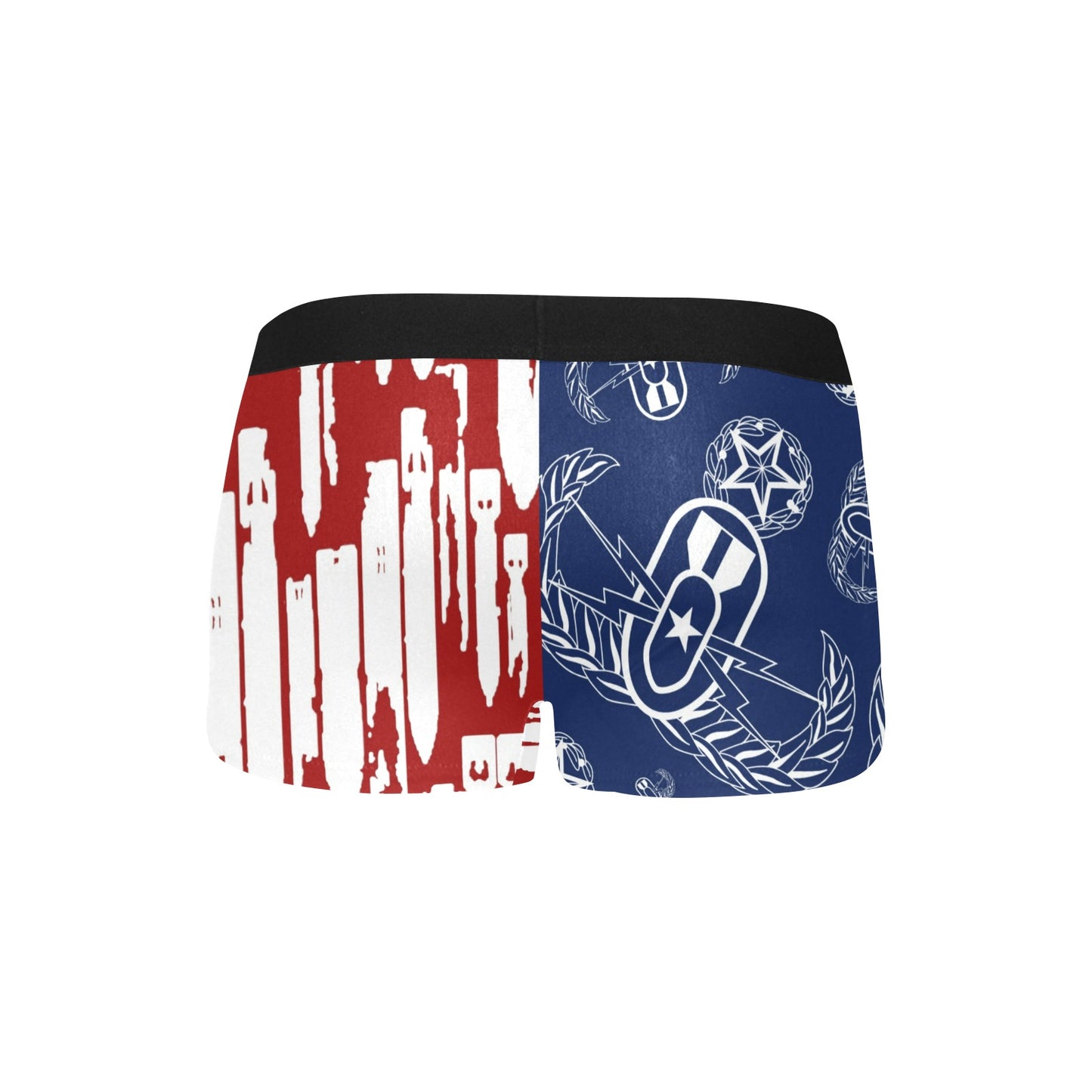 Men's Boxer Briefs with Fly - "EOD Red, White, & BOMB Flag"