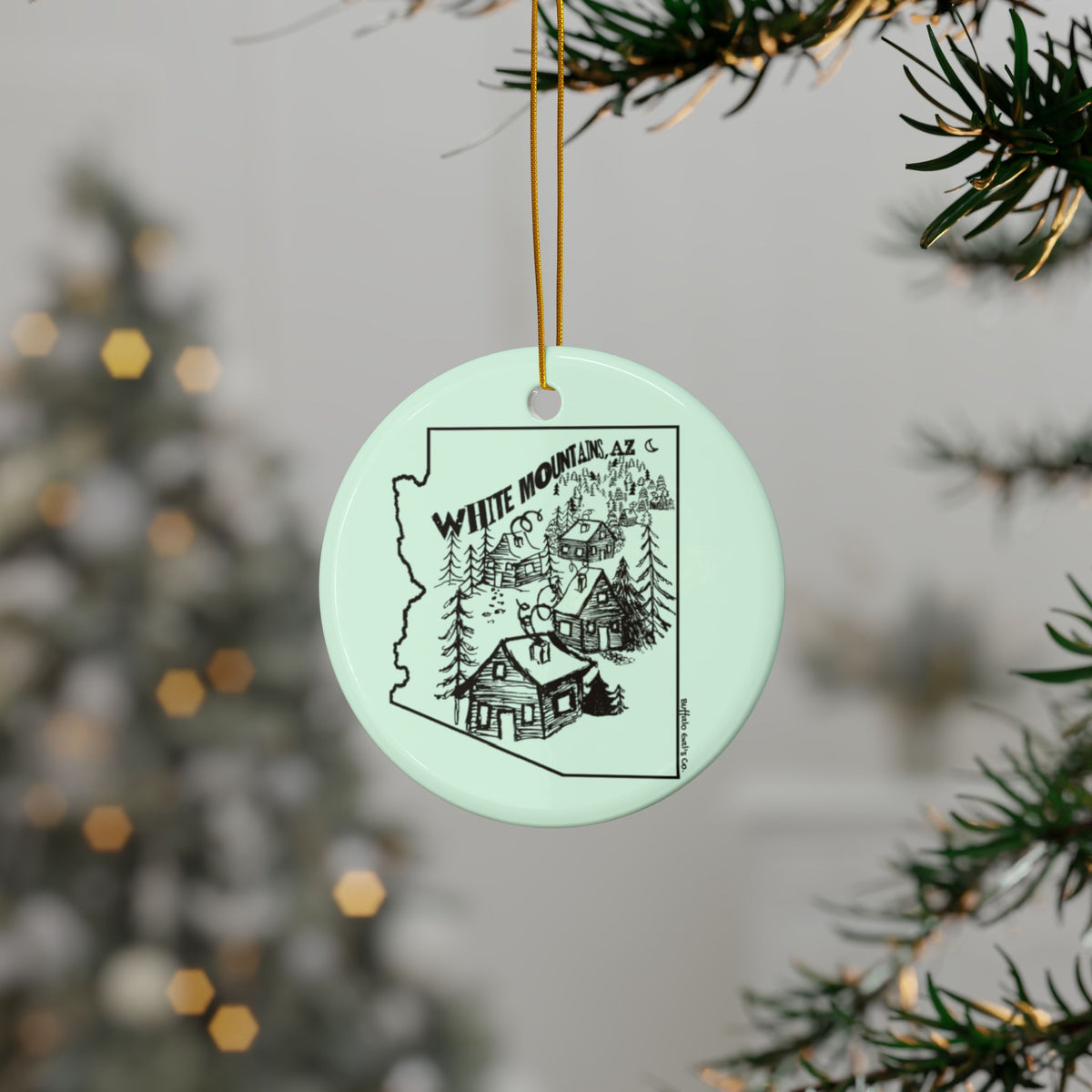Ornament - "White Mountains, AZ Cabins"