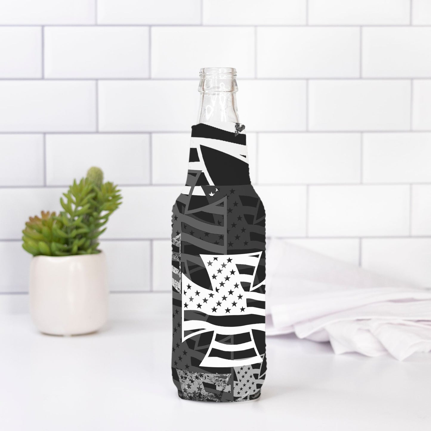 Print On Demand - Bottle Wrap - "American Iron Cross Graffiti"
