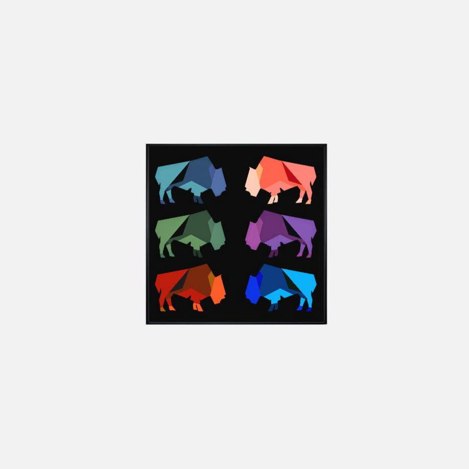 Print (12" x 12") - "Abstract Bison Herd"