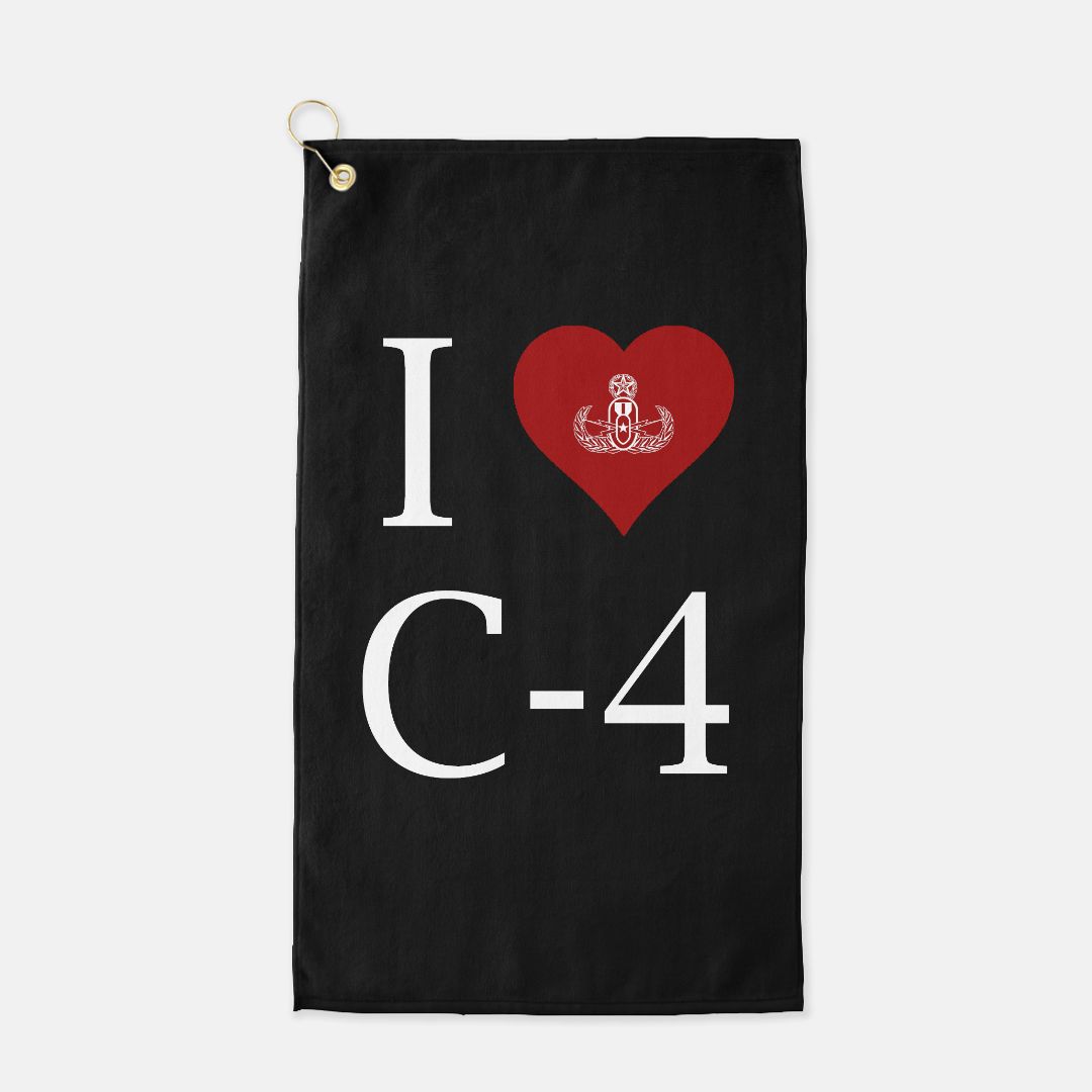 Golf Towel - "I Heart C-4"