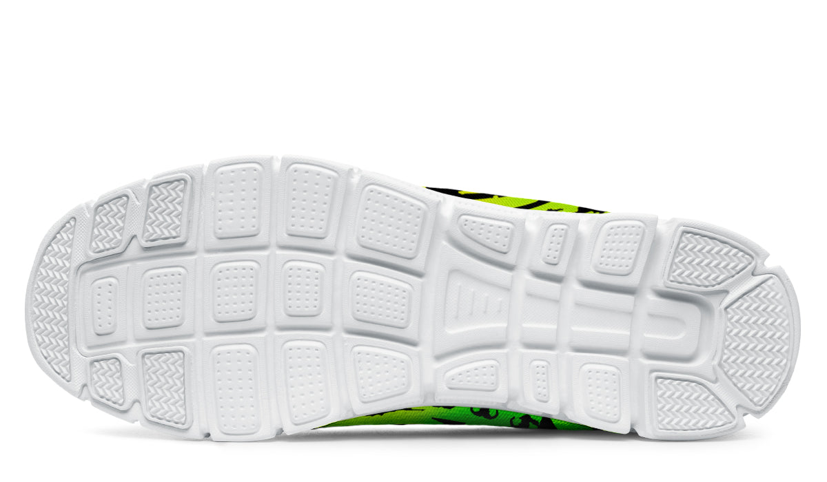 Print On Demand - Sneakers - "EOD Bomb Flag" (Lemon Lime on Black)