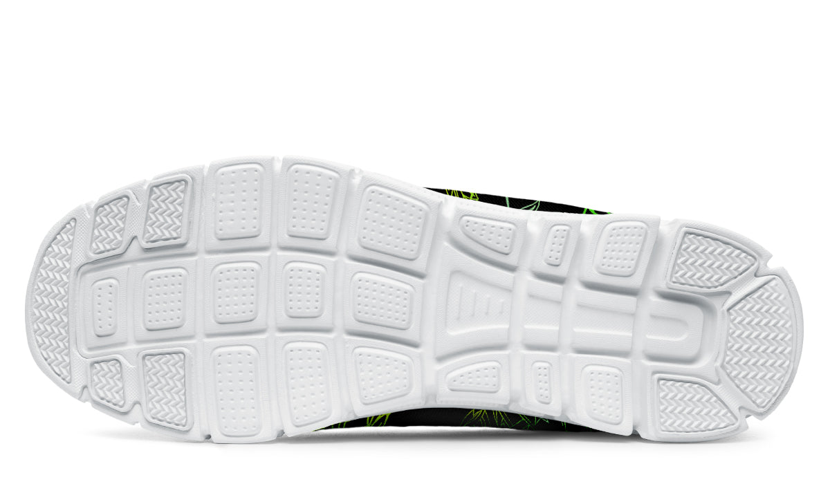 Print On Demand - Sneakers - "EOD Mixed Badges" (Lemon Lime on Black)