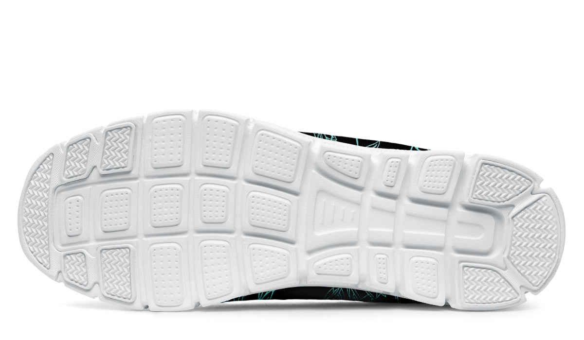 Print On Demand - Sneakers - "EOD Mixed Badges" (Turquoise on Black)