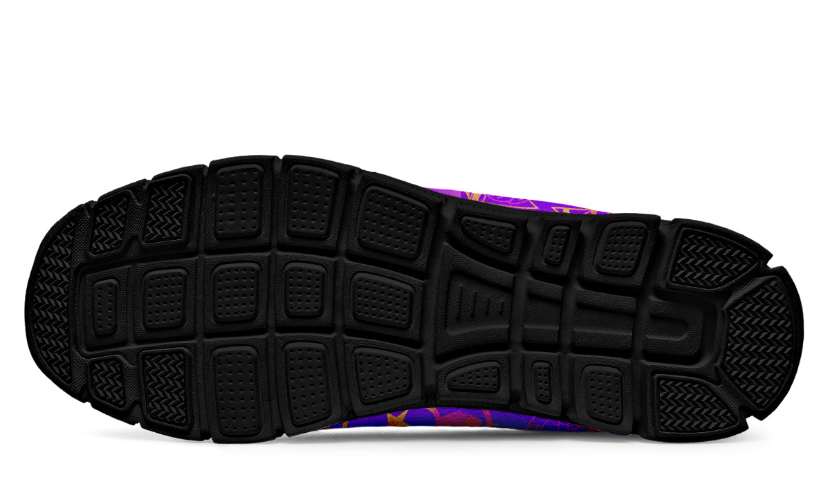 Print On Demand - Sneakers - "It's 5 o'clock Somewhere" (Yellow on Purple)