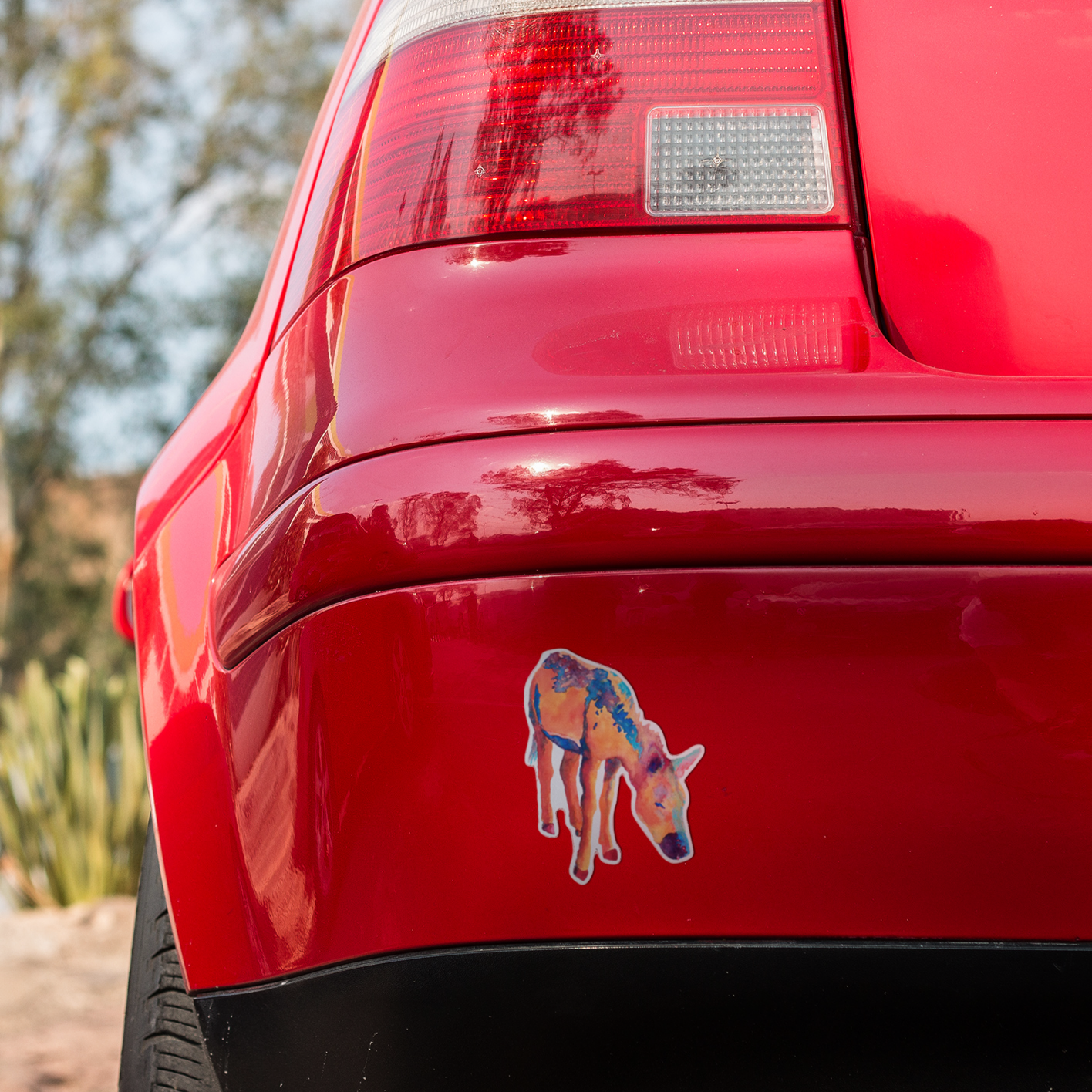 Vinyl Sticker/Decal - "Desert Rain Burro"