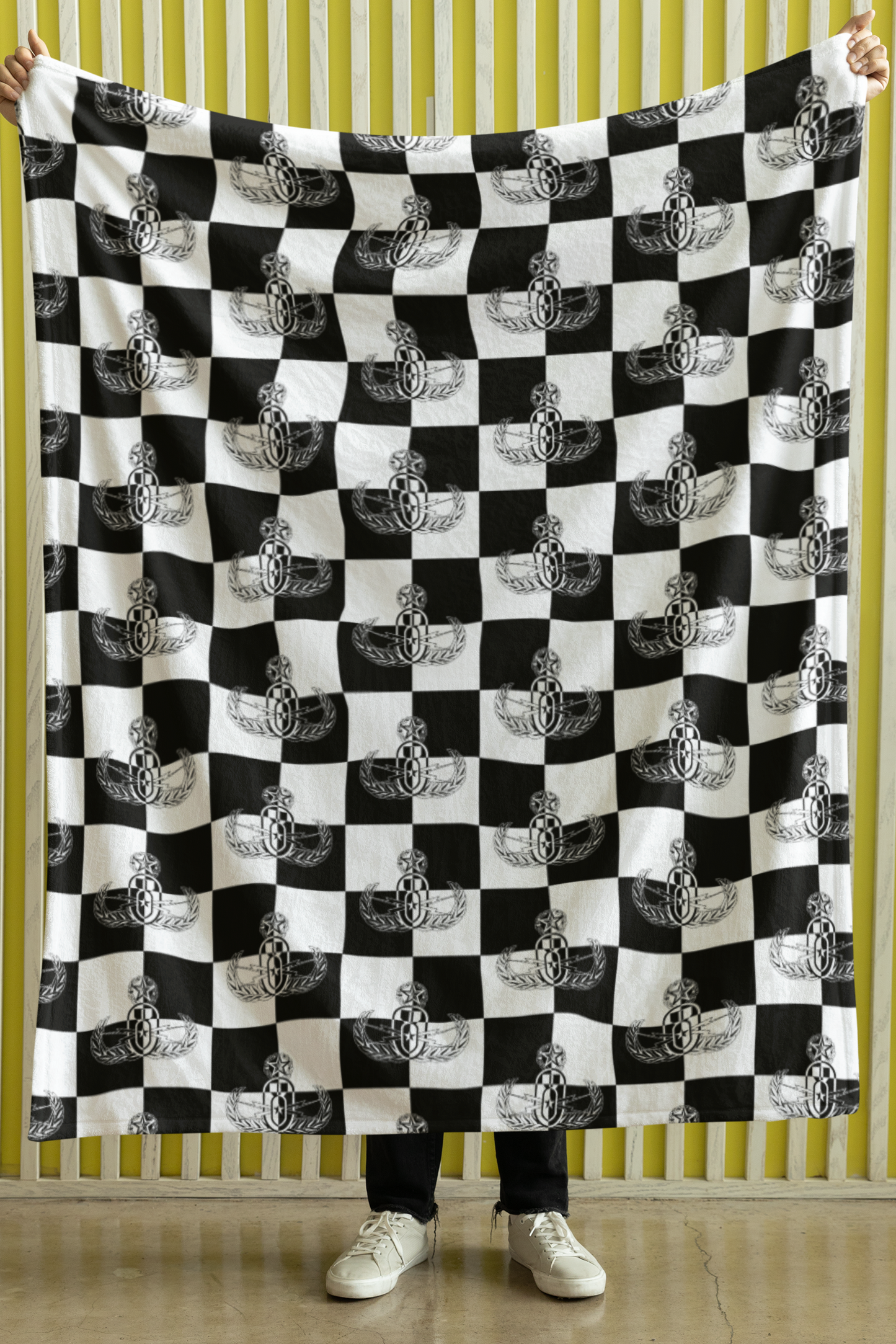Plush Throw Blanket - "EOD Checkered Flag"