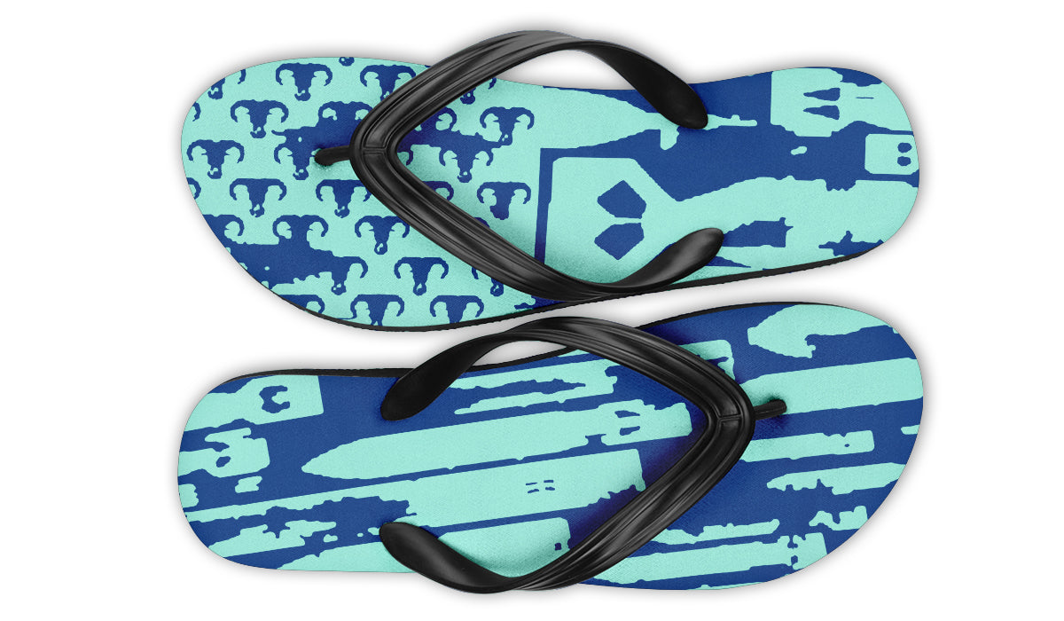 Flip Flops - "EOD Bomb Flag" (Blues)