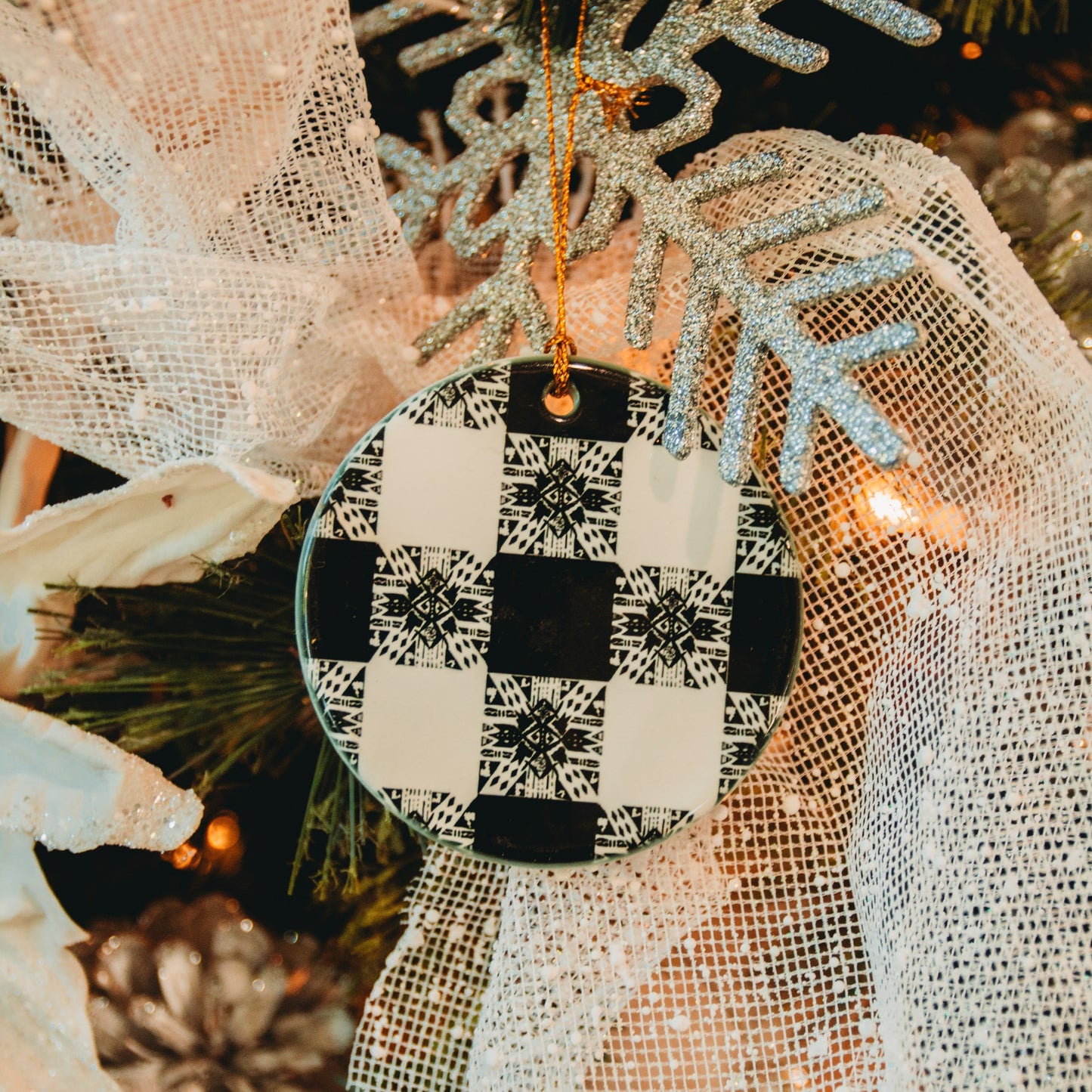 "Buffalo Gal's Plaid" Ornament