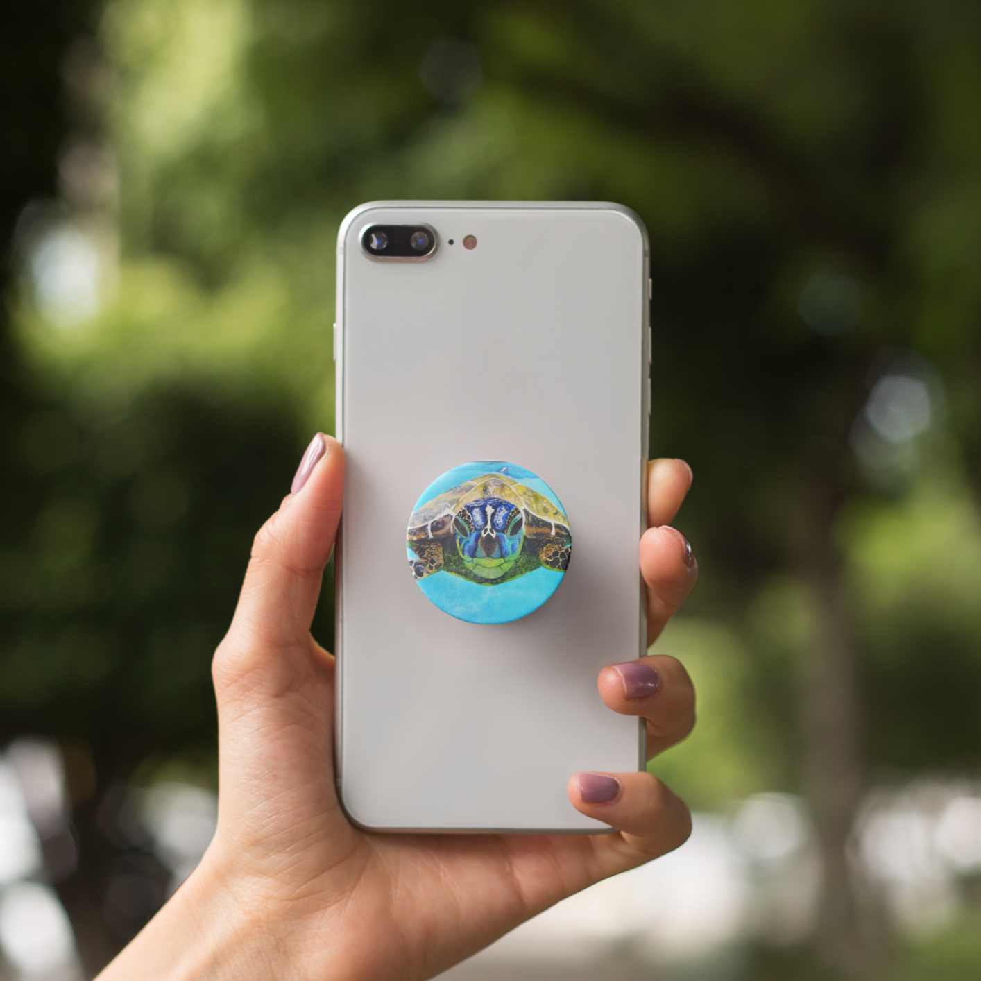 Phone Grip/Stand - "Nosey Sea Turtle"