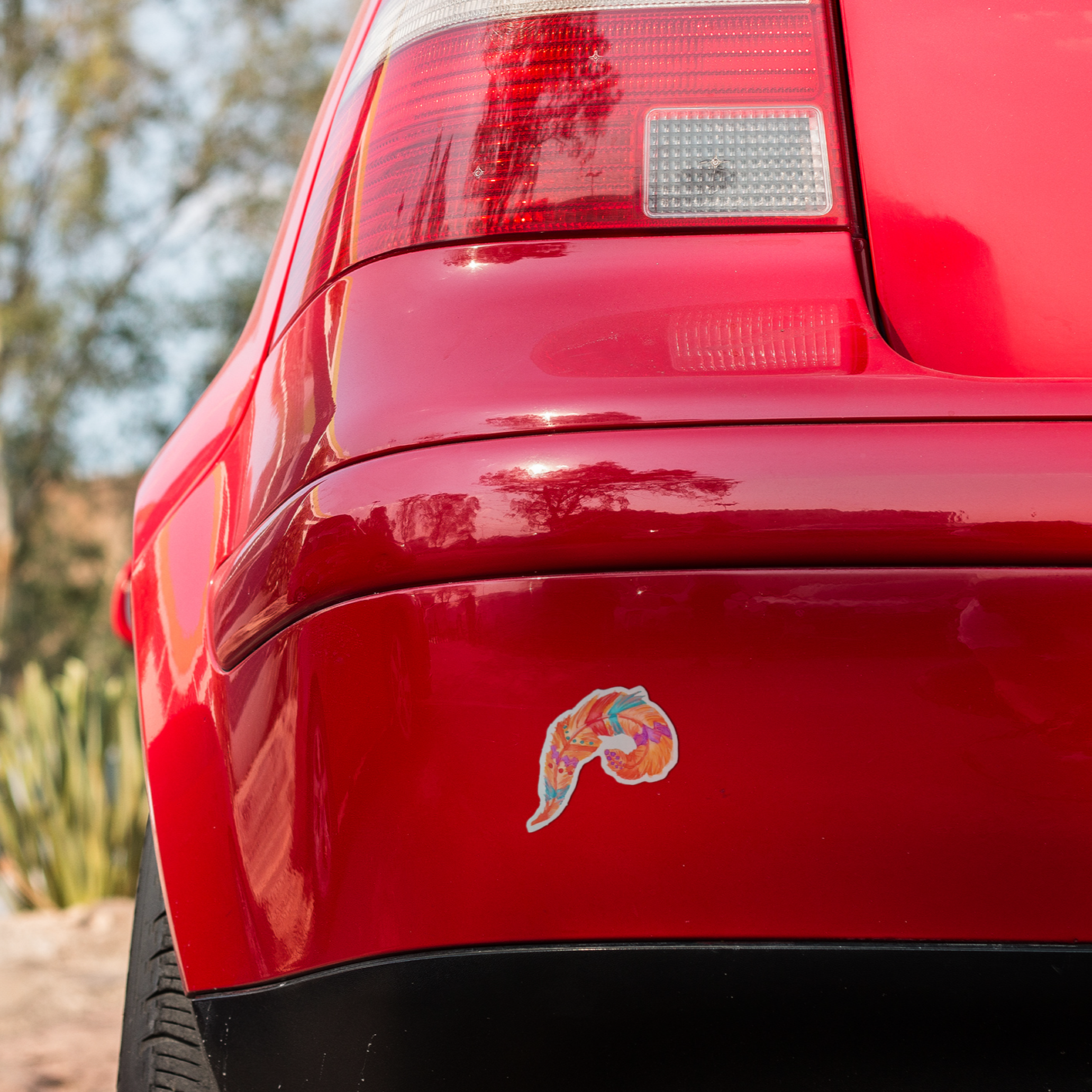 Vinyl Sticker/Decal - "Painted Feather"