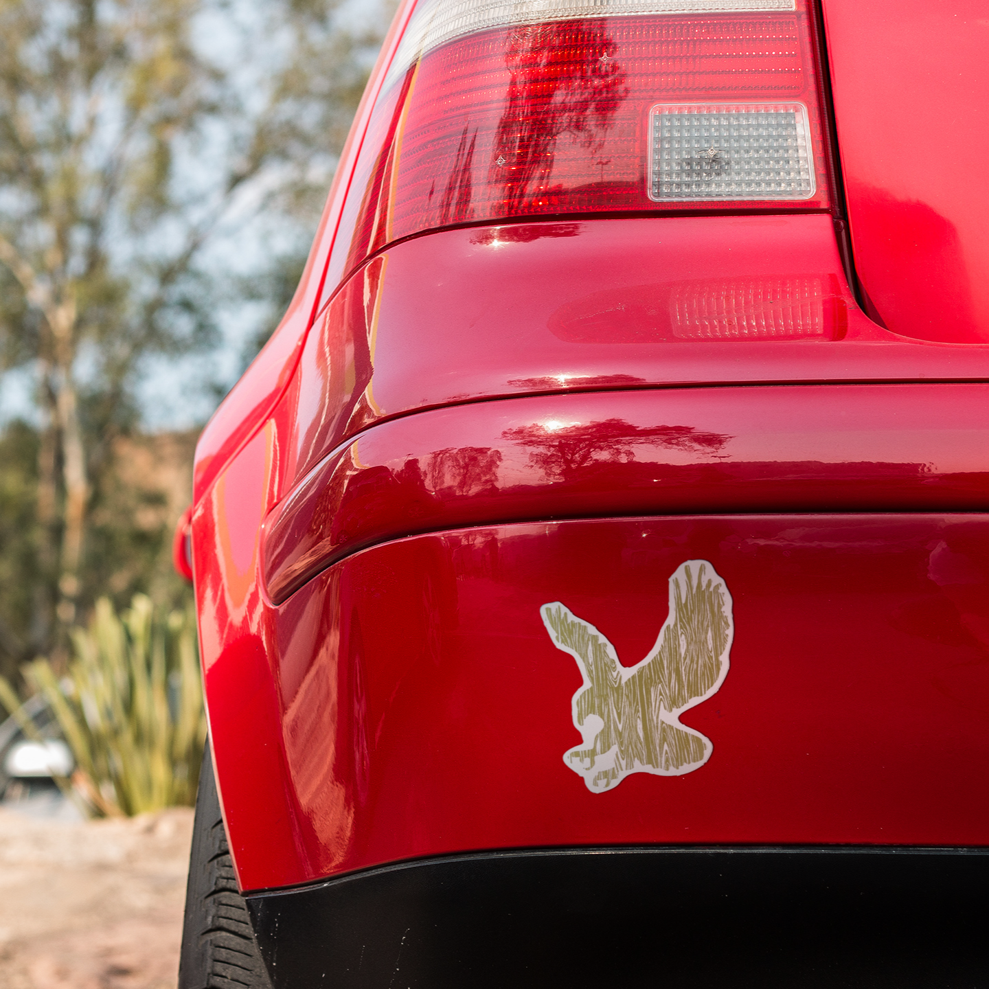 Vinyl Sticker/Decal - "Wood Grain Eagle" (OD Green)