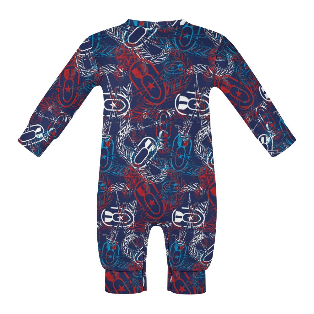 Baby Romper - "It's 5 o'clock Somewhere" (Red, White, & Blues)
