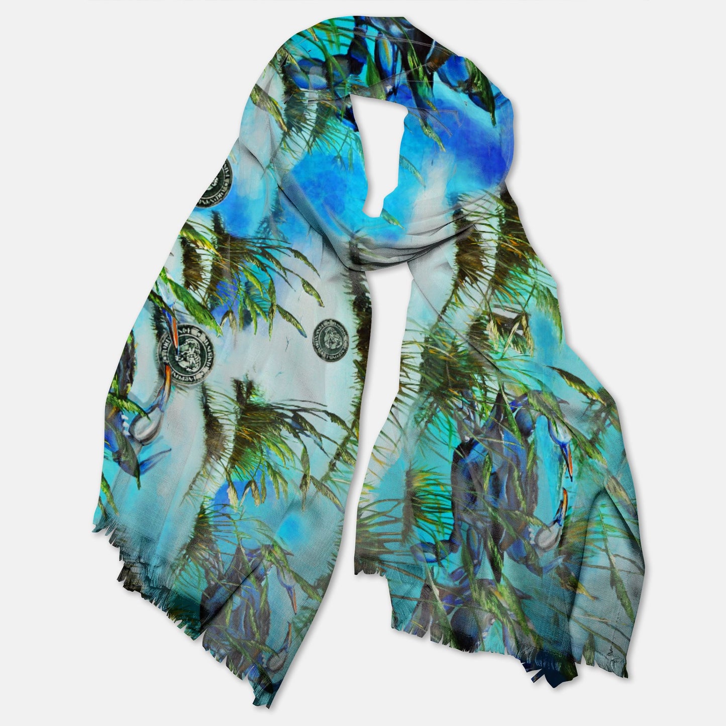 Print On Demand - Pashmina Scarf - "Crab Island Treasure"