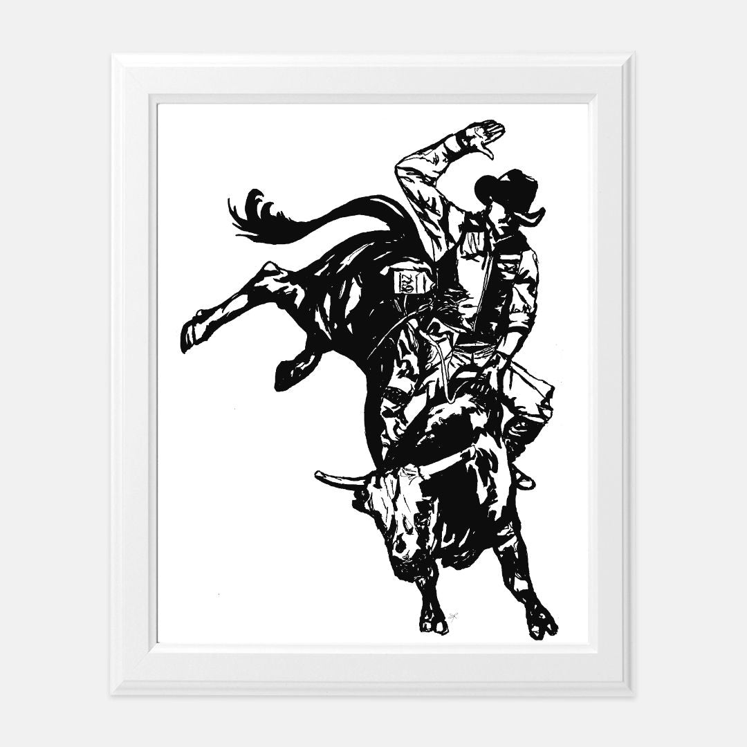 Print (8" x10") - "Bucking Bull"