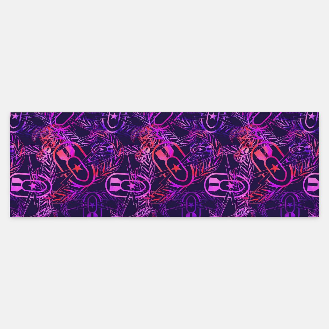 Print On Demand - Pashmina Scarf - "It's 5 o'clock Somewhere" (Orange on Purple)