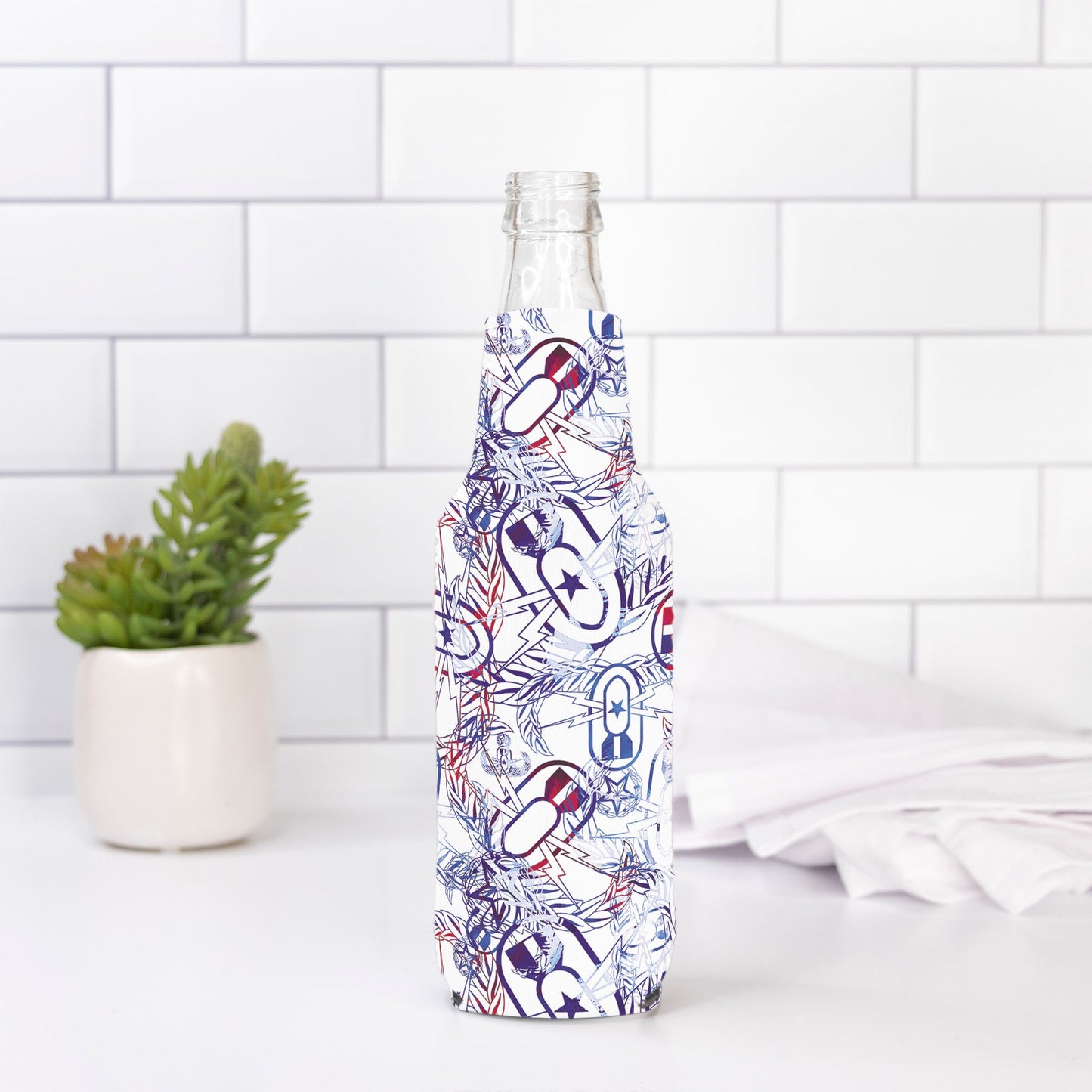 Print On Demand - Bottle Wrap - "It's 5 o'clock Somewhere" (Red, White, & BOOM!)