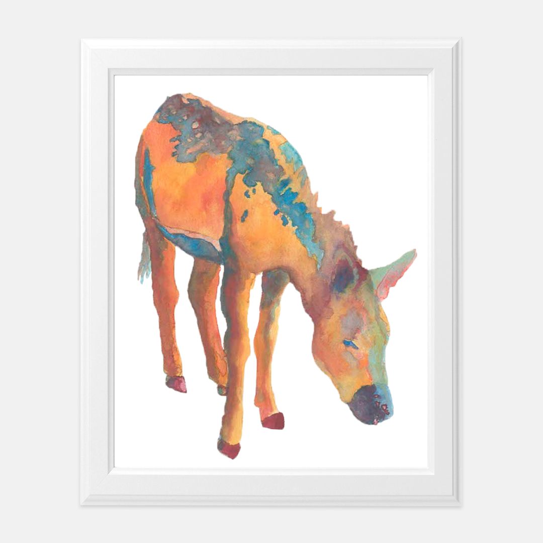 Print (8" x10") - "Desert Rain Burro"