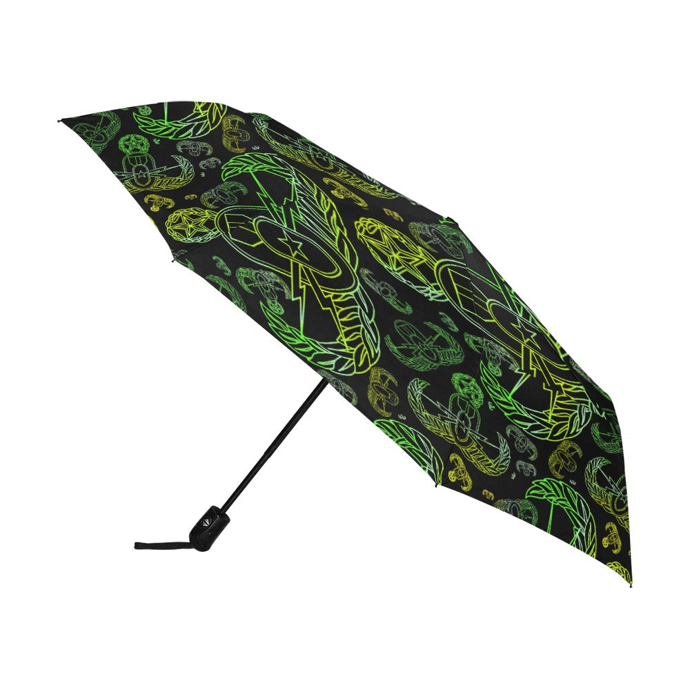 Umbrella - "EOD Mixed Badges" (Lemon Lime on Black)