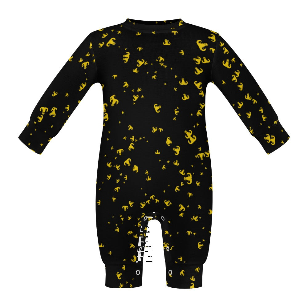 Baby Romper - "EOD Confetti" (Yellow on Black)