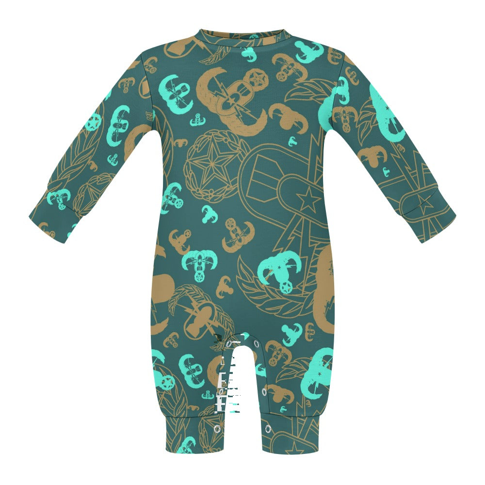 Baby Romper - "EOD Party" (Greens)
