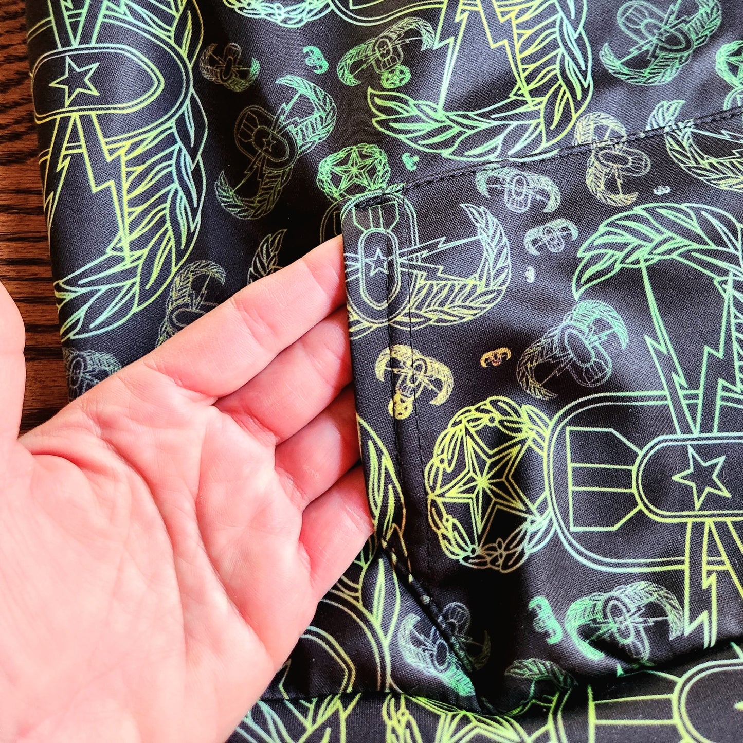 Pet Hoodie Zip Up - "EOD Mixed Badges" (Lemon Lime on Black)