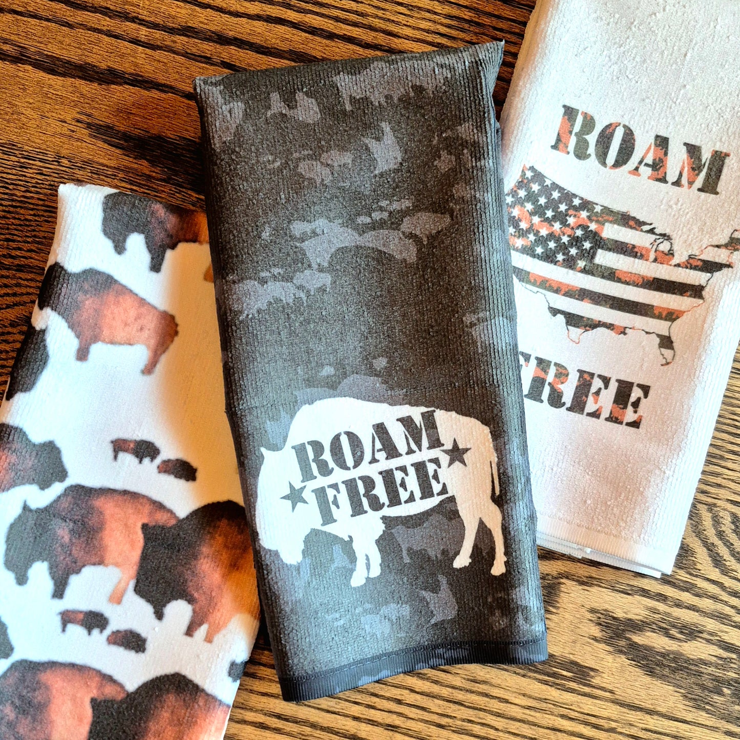 Hand Towel - "Bison Herd"