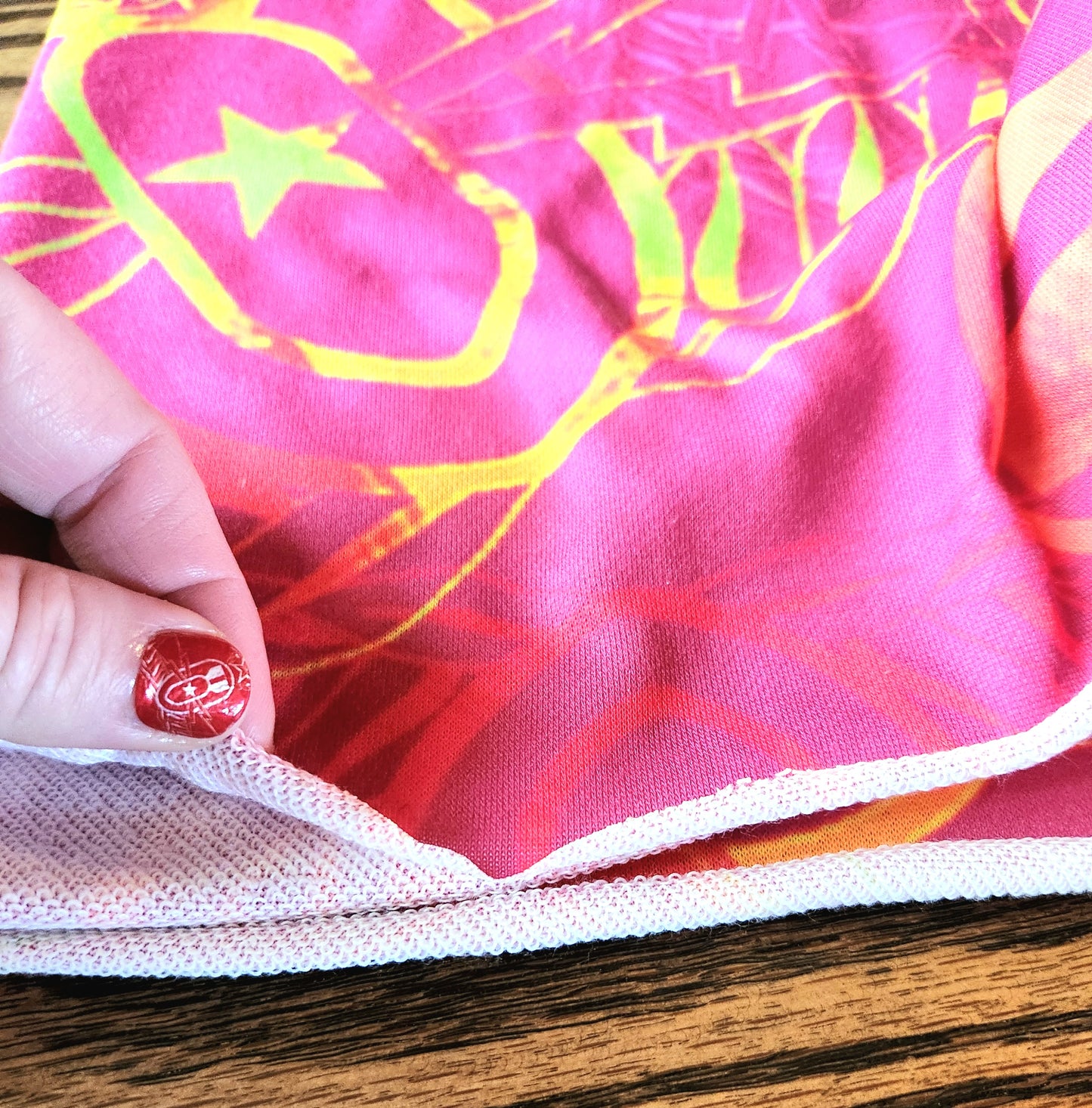 Print On Demand - French Terry Cropped Tee - "EOD Mixed Badges" (Lemon Lime on Black)