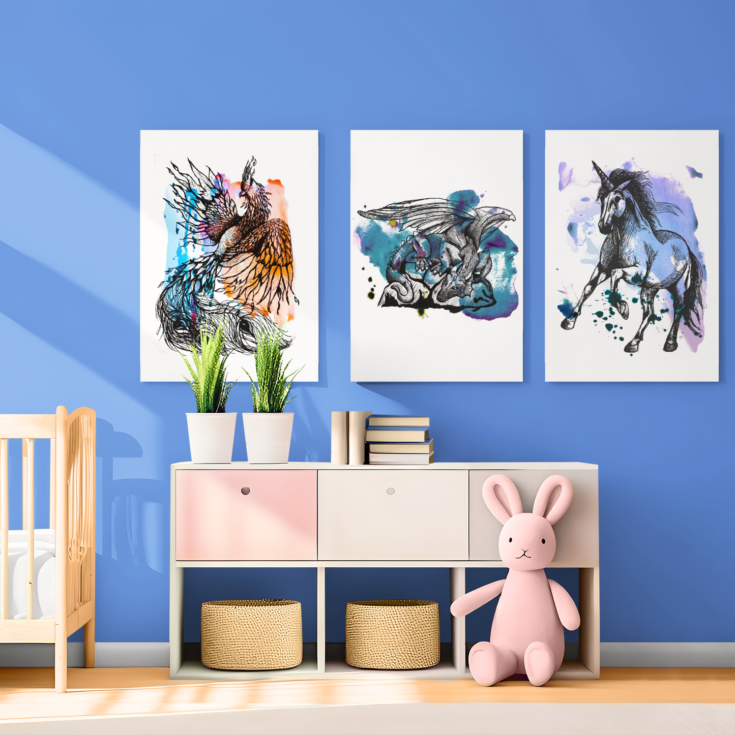 Print (11" x 14") - "Unicorn on Paint"