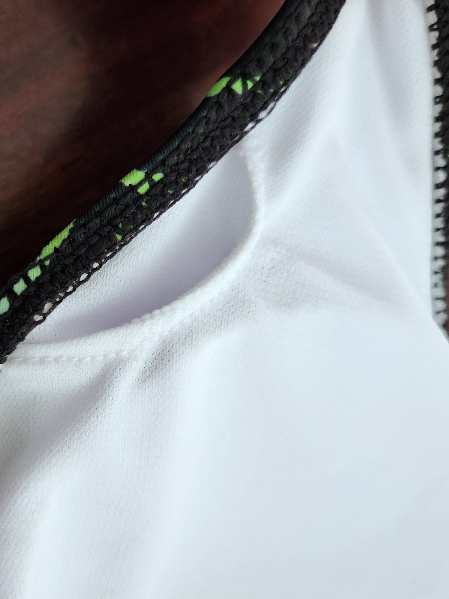 Print On Demand - Women's One-Piece Swimsuit - "EOD Mixed Badges" (Lemon Lime on Black)