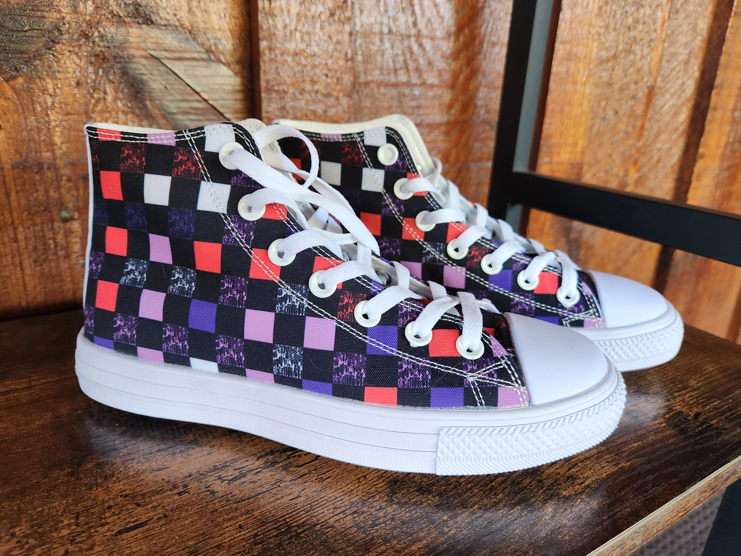 High Tops - "EOD Bomb Flag Blocks" size 6.5W